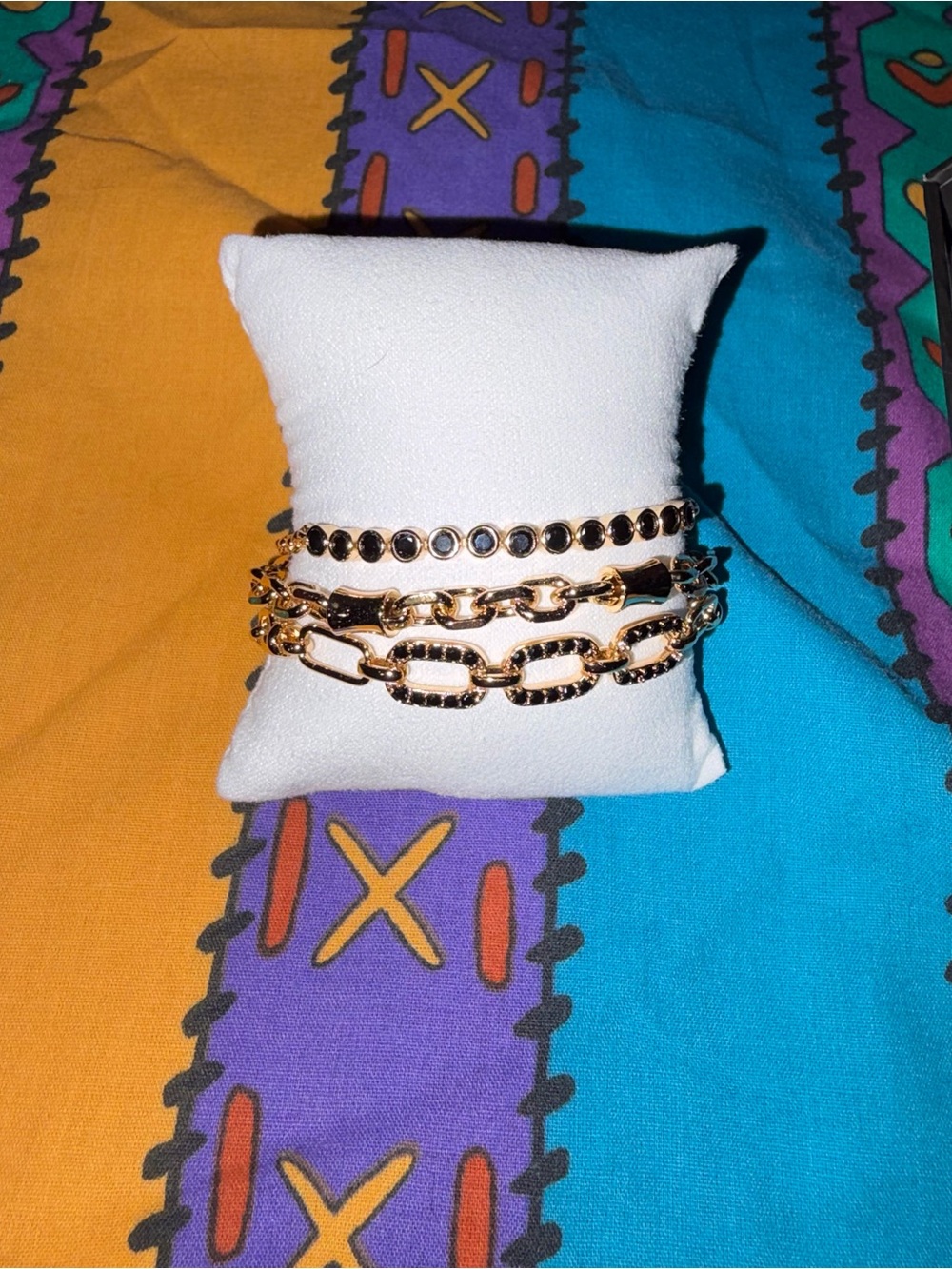 Bomb Party Luxe Layers Gold-Tone Layered Bracelet with clasp Timeless Details